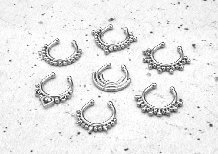 Fake Piercing Septum Chirurgenstahl - 1O/11