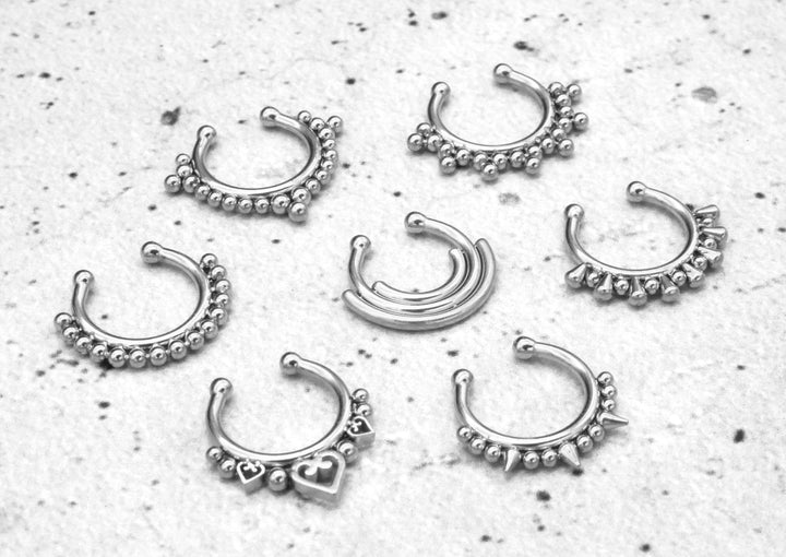 Fake Piercing Septum Chirurgenstahl - 1O/11