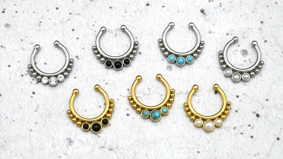 Fake Piercing Septum Chirurgenstahl - 1G/12