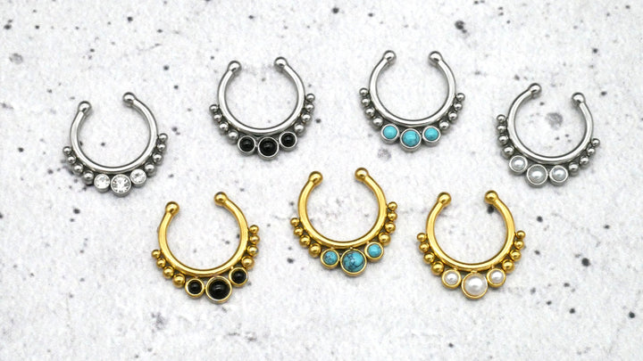 Fake Piercing Septum Chirurgenstahl - 1G/12