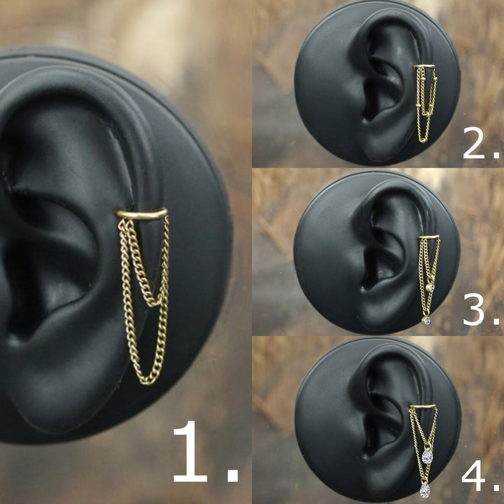 Helix Piercing 1,2mm Chirurgenstahl in Gold - 1G/13