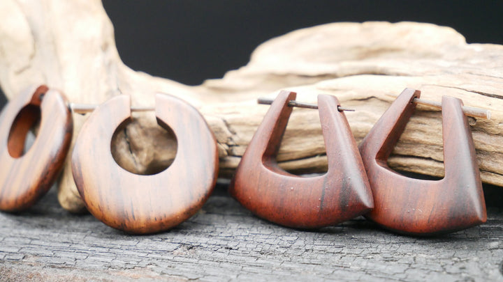 Ohrringe aus Holz Handarbeit - II-8