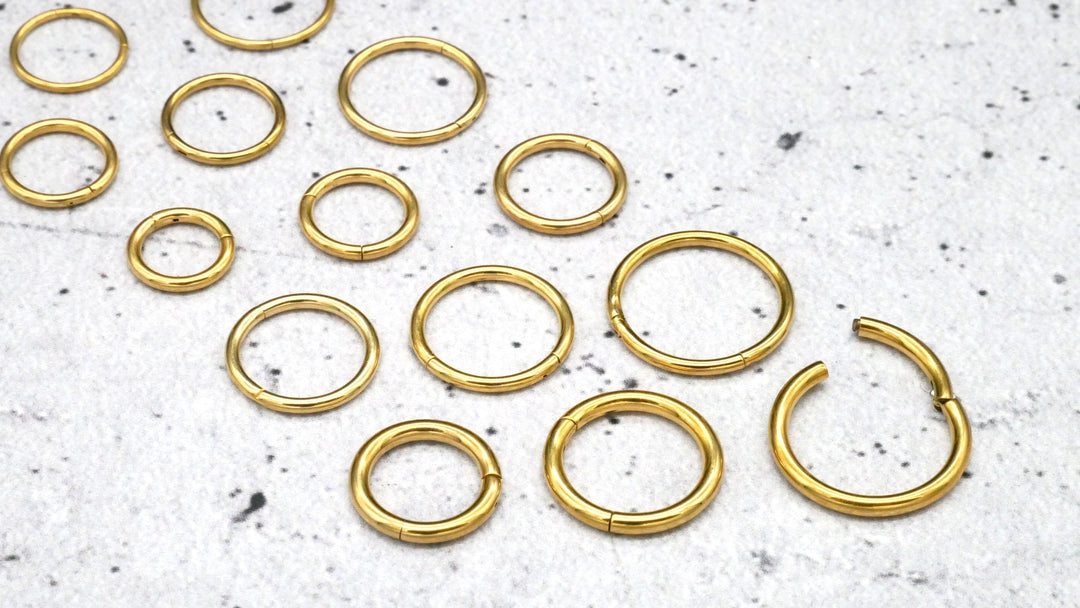 Gold Piercing Ring Chirurgenstahl - 1A/03