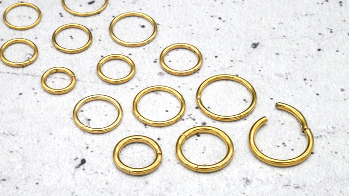 Gold Piercing Ring Chirurgenstahl - 1A/03