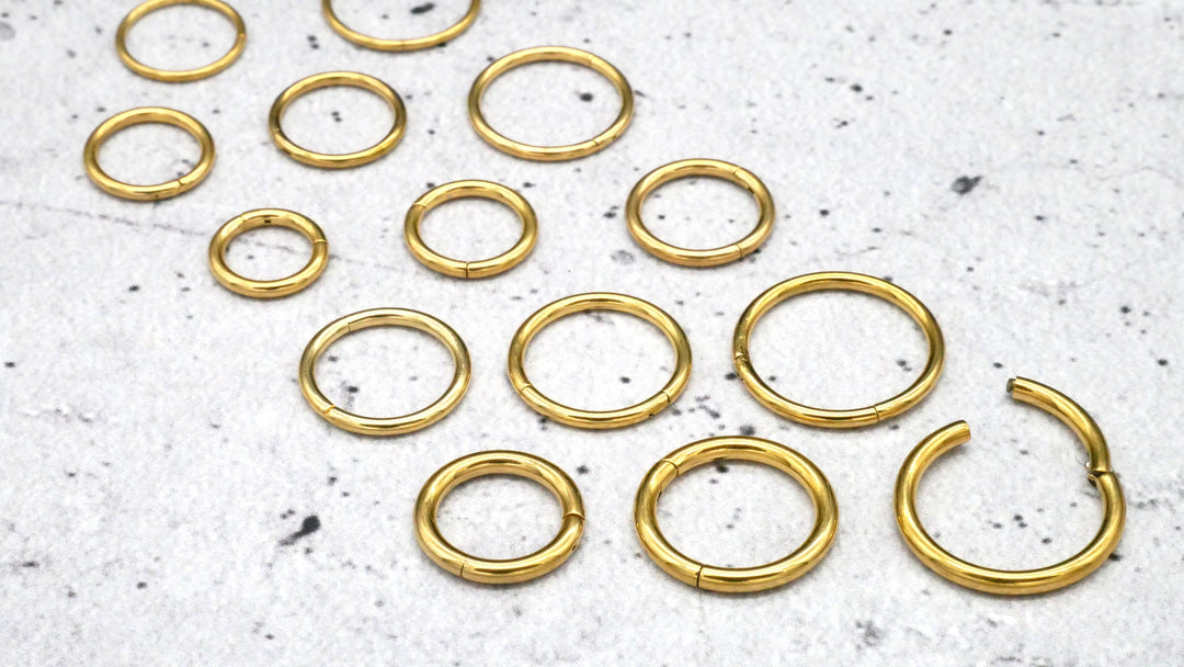 Gold Piercing Ring Chirurgenstahl - 1A/03