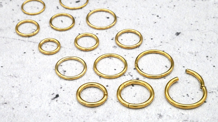 Gold Piercing Ring Chirurgenstahl - 1A/03