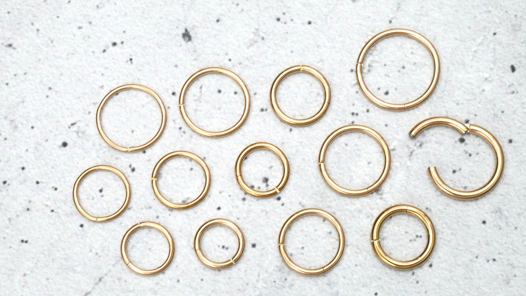 Rosegold Piercing Ring Chirurgenstahl - 1A/04