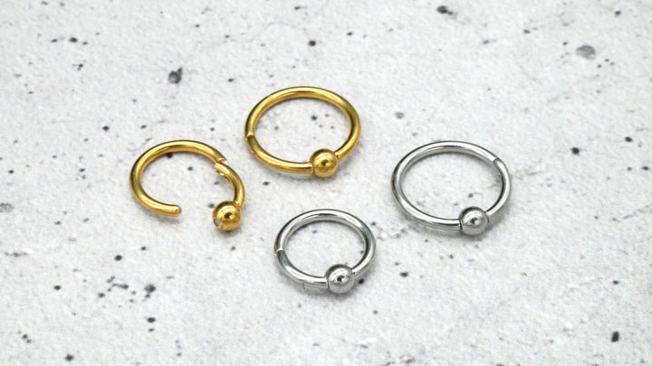 Piercing Ring Septum Chirurgenstahl 1,2mm 16g - 1A/10