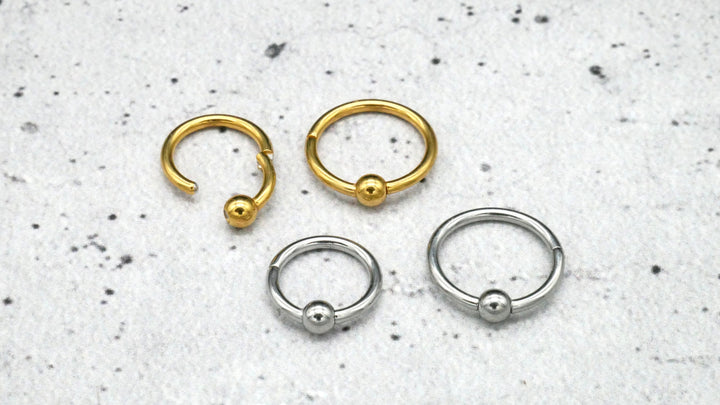 Piercing Ring Septum Chirurgenstahl 1,2mm 16g - 1A/10