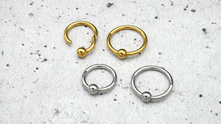 Piercing Ring Septum Chirurgenstahl 1,2mm 16g - 1A/10