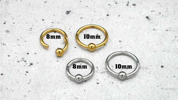 Piercing Ring Septum Chirurgenstahl 1,2mm 16g - 1A/10