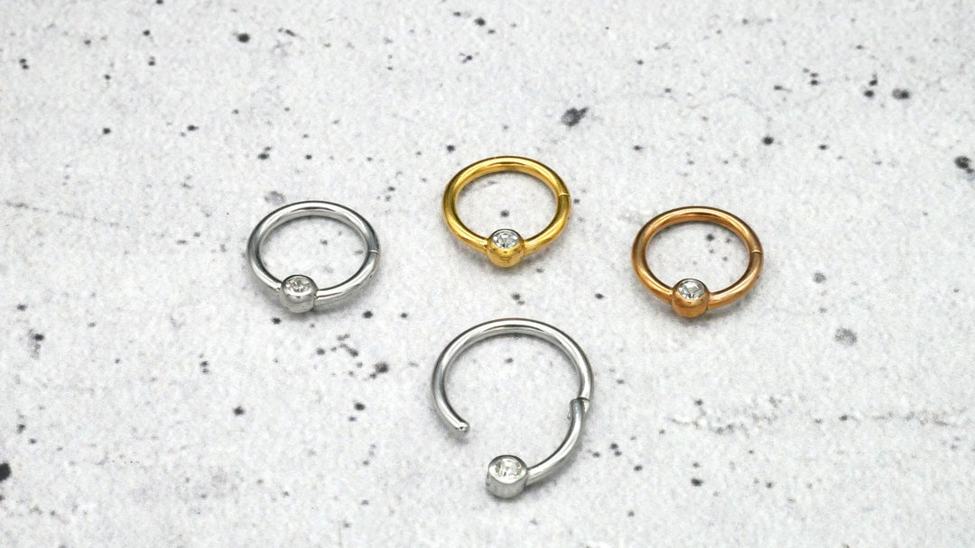 Piercing Ring Septum Chirurgenstahl 1,2mm 16g - 1A/10