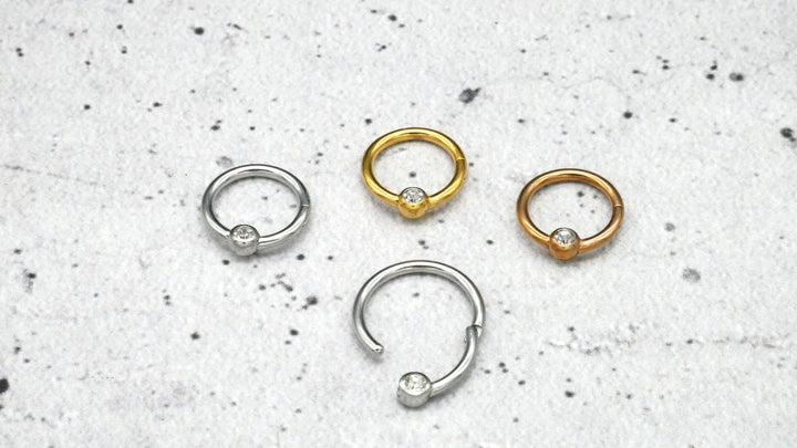Piercing Ring Septum Chirurgenstahl 1,2mm 16g - 1A/10
