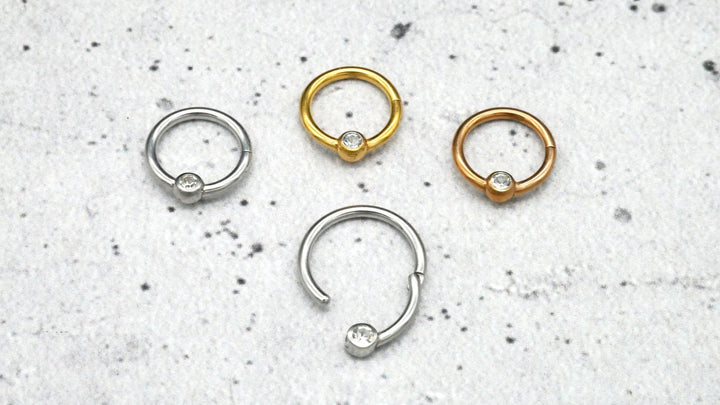 Piercing Ring Septum Chirurgenstahl 1,2mm 16g - 1A/10