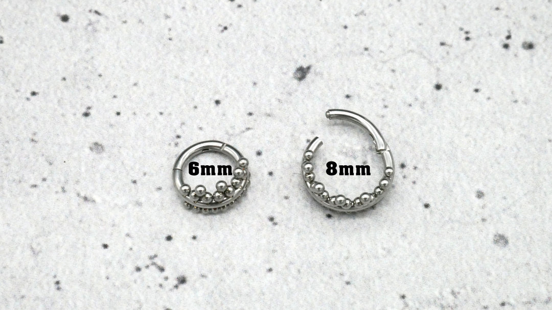 Piercing Ring Nostril Chirurgenstahl 1,2mm 16g - 1A/12