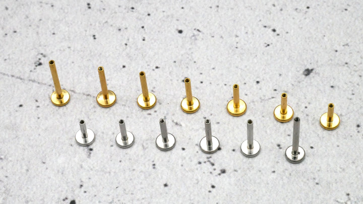 Austauschbare Stäbe für Labret / Medusa / Tragus / Helix TITAN mit Innengewinde - 1B/12