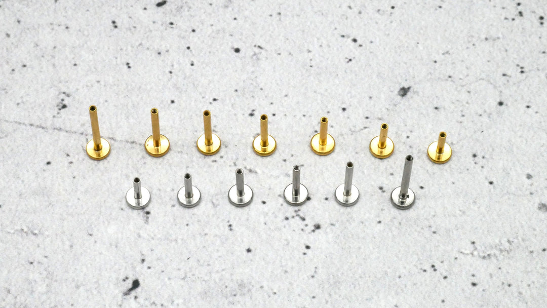 Austauschbare Stäbe für Labret / Medusa / Tragus / Helix TITAN mit Innengewinde - 1B/12