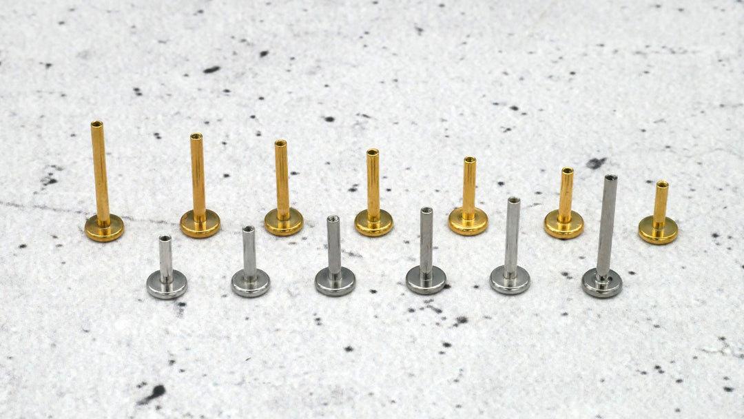 Austauschbare Stäbe für Labret / Medusa / Tragus / Helix TITAN mit Innengewinde - 1B/12