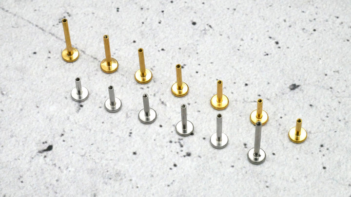 Austauschbare Stäbe für Labret / Medusa / Tragus / Helix TITAN mit Innengewinde - 1B/12