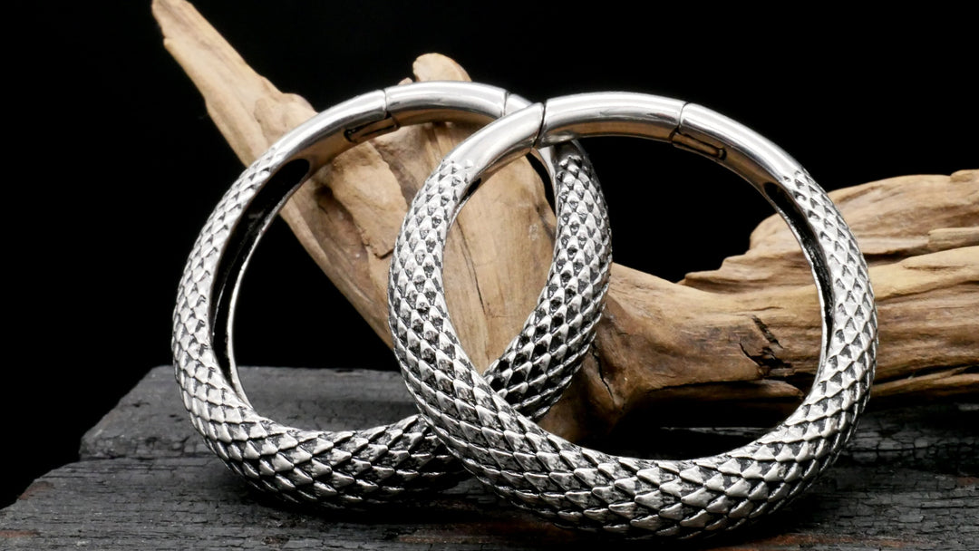 Paar Ohrgewichte Gold Silber 6mm - EE-1
