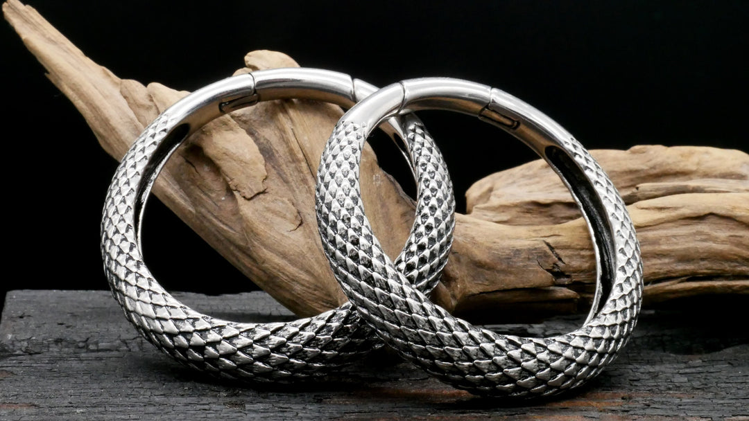 Paar Ohrgewichte Gold Silber 6mm - EE-1