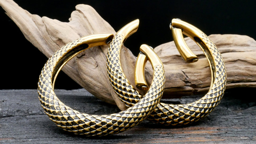 Paar Ohrgewichte Gold Silber 6mm - EE-1