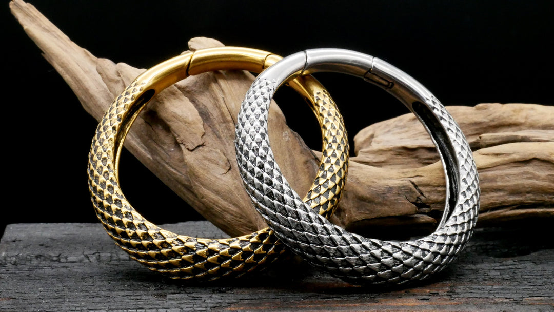 Paar Ohrgewichte Gold Silber 6mm - EE-1