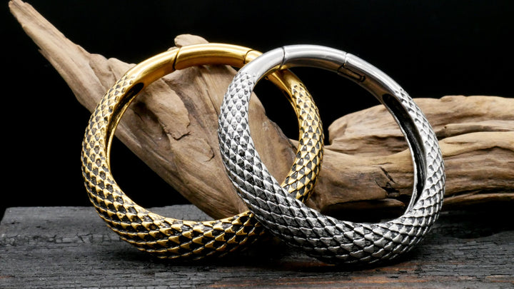 Paar Ohrgewichte Gold Silber 6mm - EE-1