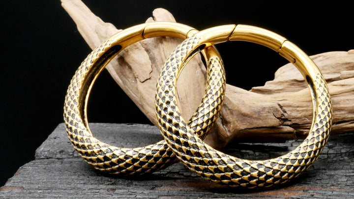 Paar Ohrgewichte Gold Silber 6mm - EE-1