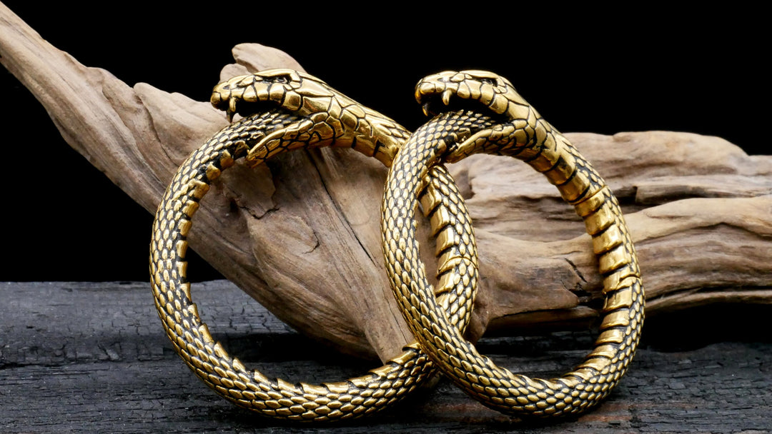 Paar Ohrgewichte Gold Silber 6mm - EE-1