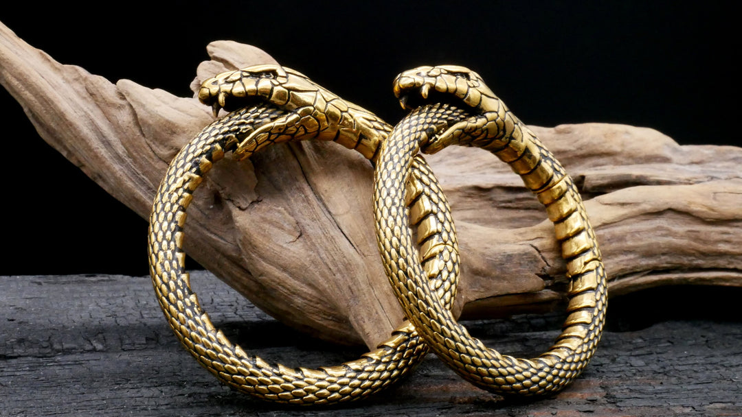 Paar Ohrgewichte Gold Silber 6mm - EE-1