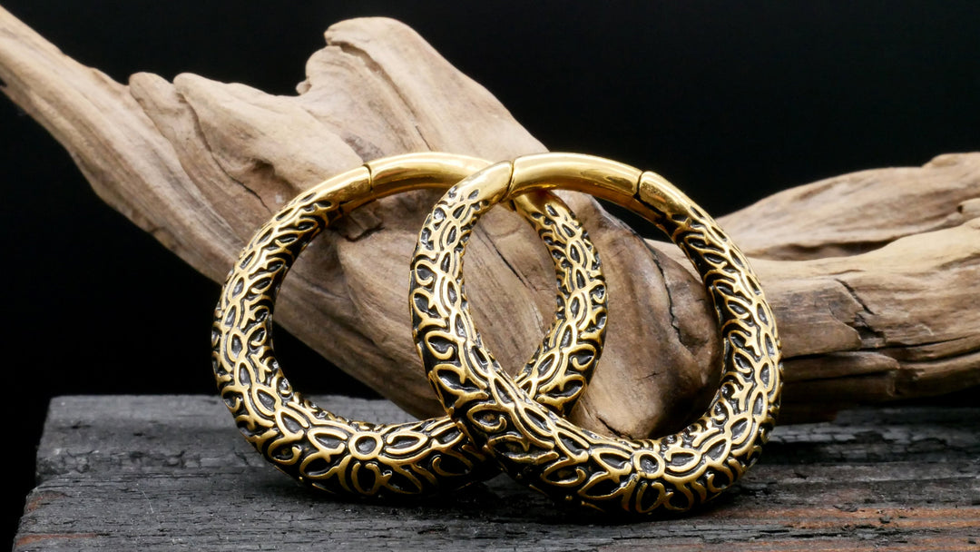Paar Ohrgewichte Gold Silber 4mm - EE-1
