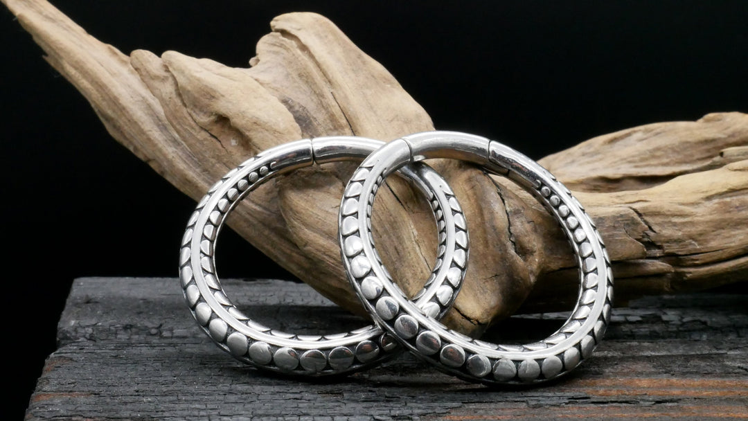 Paar Ohrringe Gold Silber 4mm - EE-1