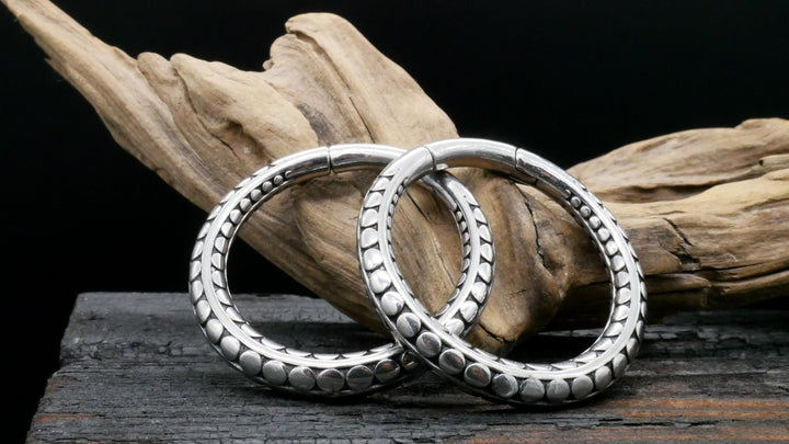 Paar Ohrringe Gold Silber 4mm - EE-1