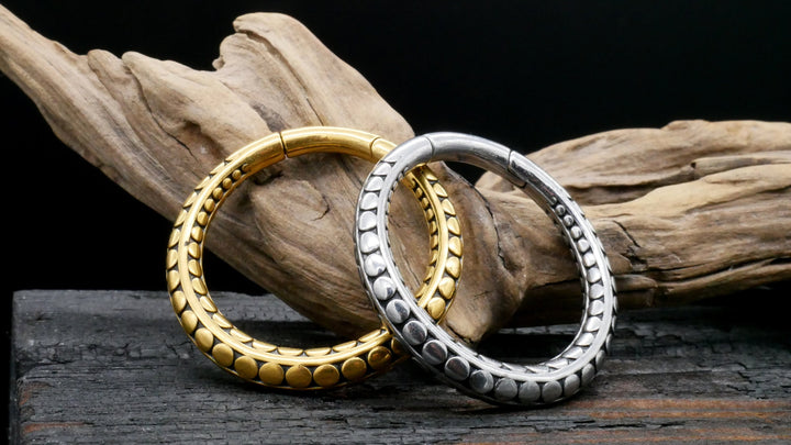Paar Ohrringe Gold Silber 4mm - EE-1