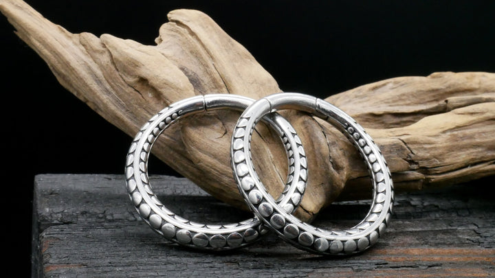 Paar Ohrringe Gold Silber 4mm - EE-1