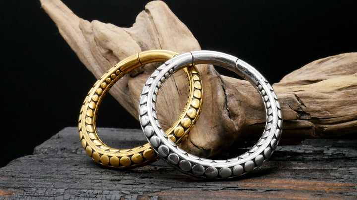 Paar Ohrringe Gold Silber 4mm - EE-1