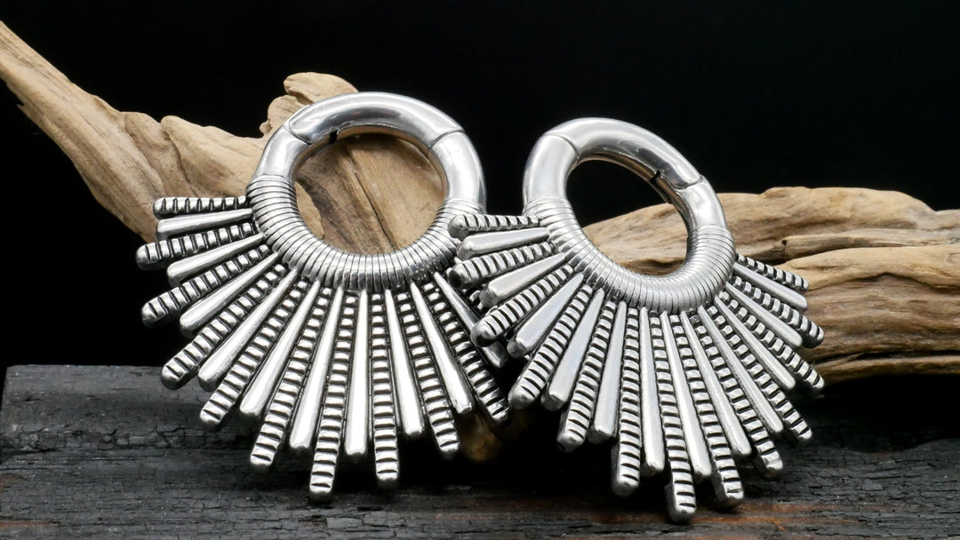 Paar Ohrgewichte Gold Silber 5mm - EE-2