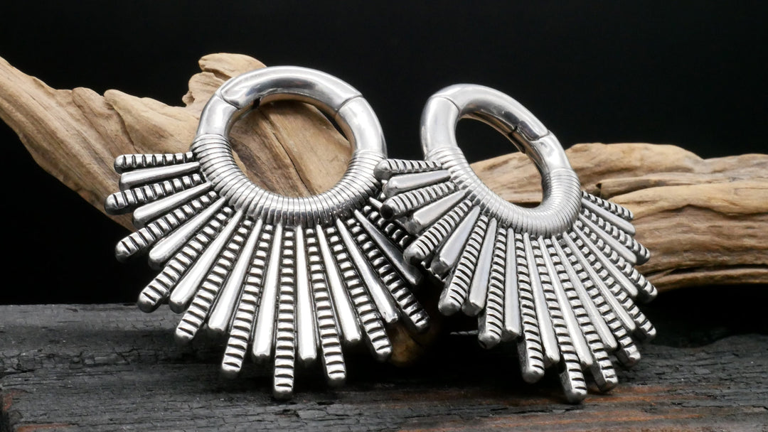 Paar Ohrgewichte Gold Silber 5mm - EE-2