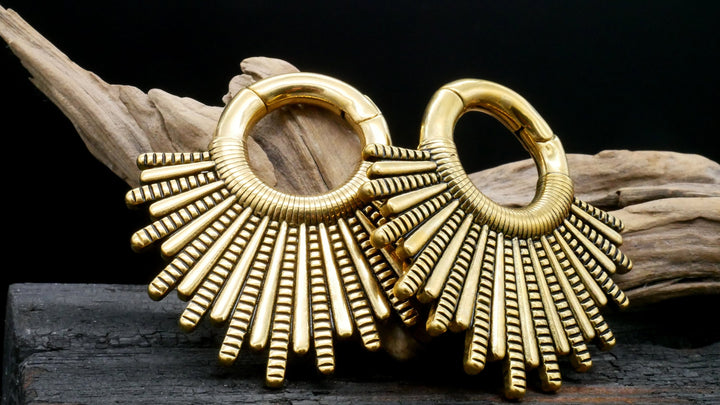 Paar Ohrgewichte Gold Silber 5mm - EE-2