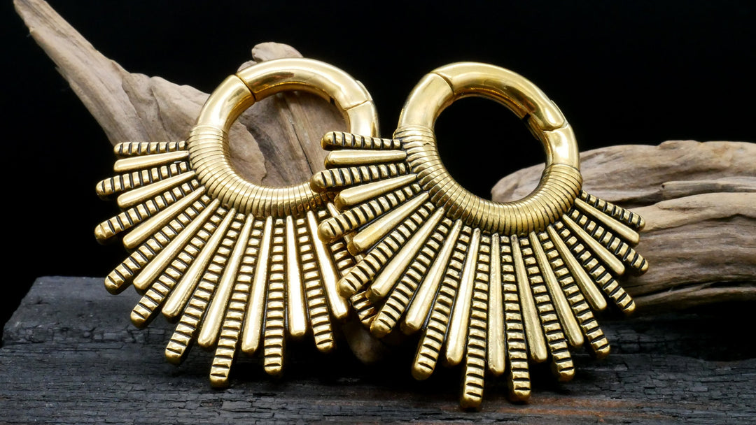 Paar Ohrgewichte Gold Silber 5mm - EE-2