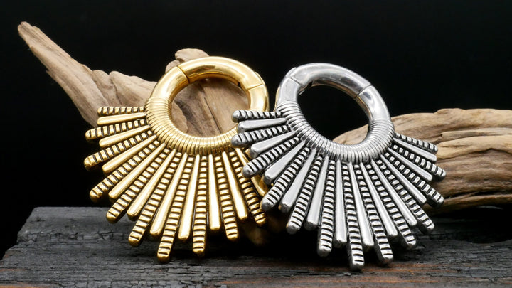 Paar Ohrgewichte Gold Silber 5mm - EE-2