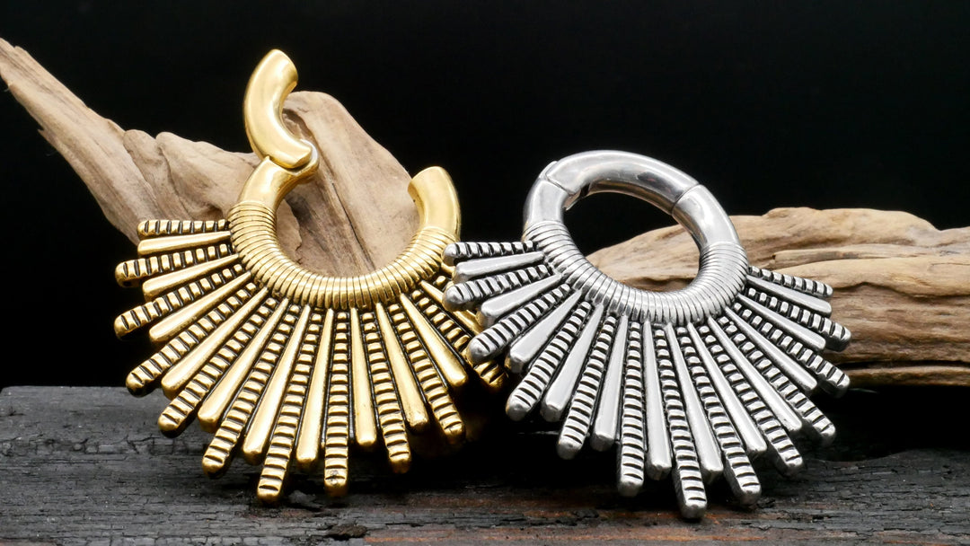 Paar Ohrgewichte Gold Silber 5mm - EE-2