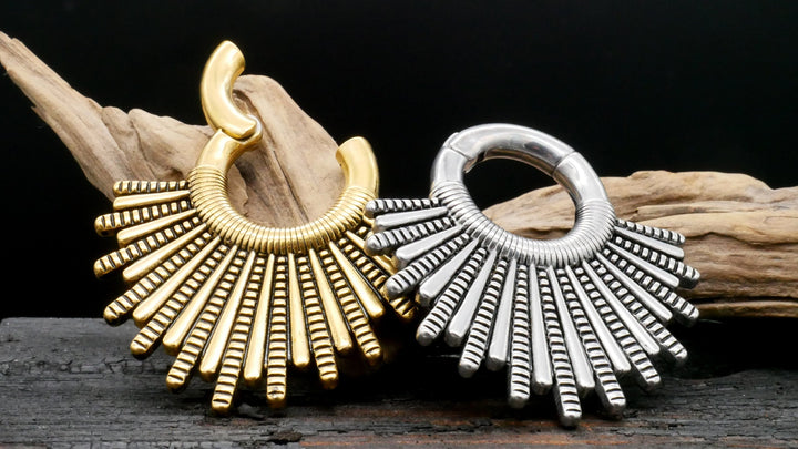 Paar Ohrgewichte Gold Silber 5mm - EE-2