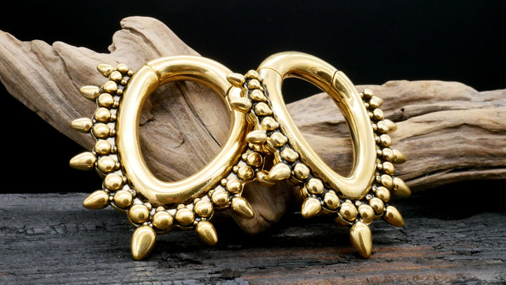 Paar Ohrgewichte Gold Silber 6mm - EE-2
