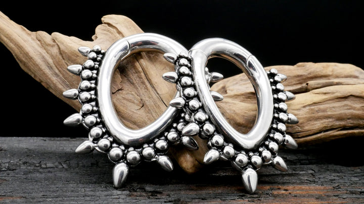 Paar Ohrgewichte Gold Silber 6mm - EE-2