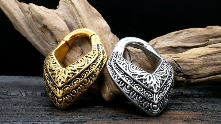 Paar Ohrgewichte Gold Silber 5mm - EE-2