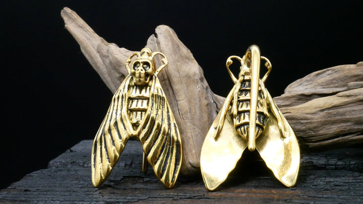 Paar Ohrgewichte Gold Silber 3mm - EE-3