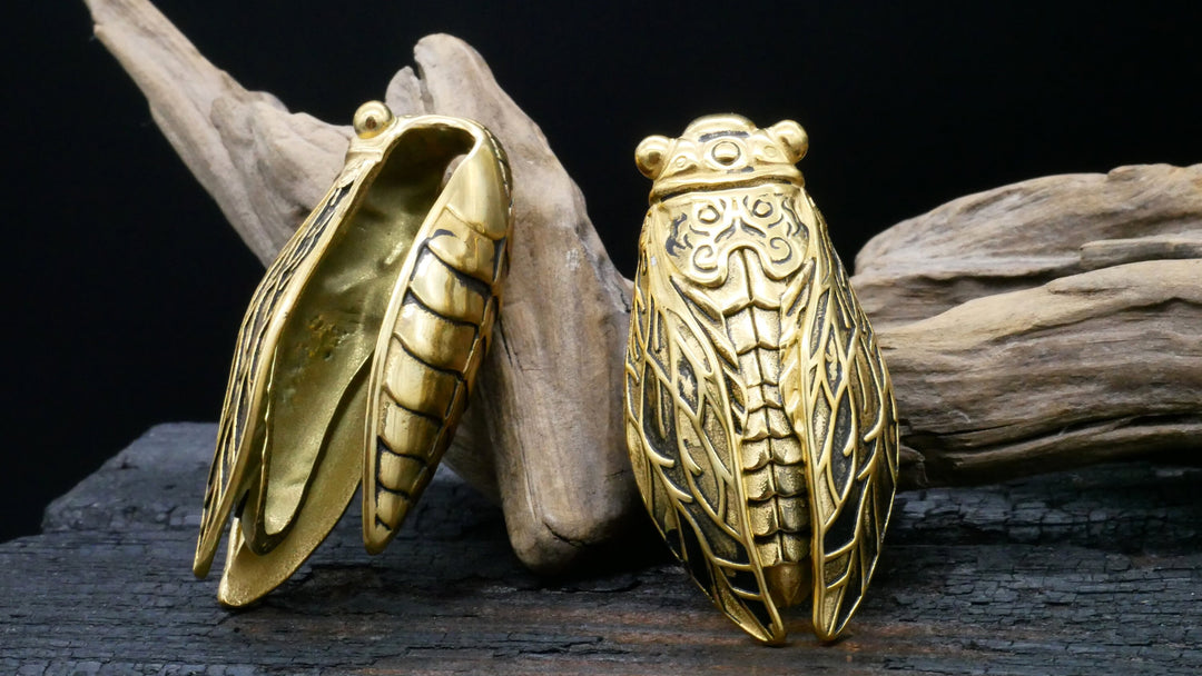 Paar Ohrgewichte Gold Silber 12mm - EE-3