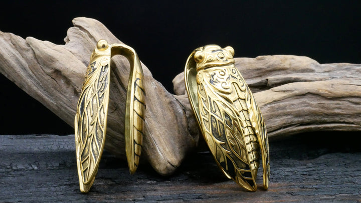 Paar Ohrgewichte Gold Silber 12mm - EE-3